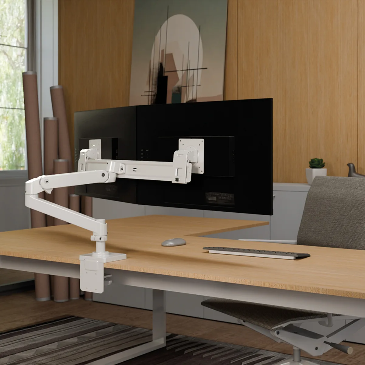 6699e07b583babef1c456a4949e1b49259a6accf_Bras_ecrans_LX_Pro_double_72dpi_RVB.jpg Bras support d'écran LX Pro facile à utiliser pour 1 ou 2 écran(s)