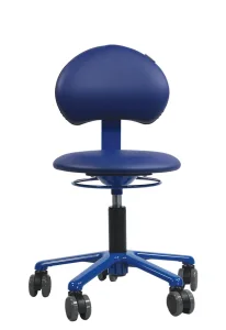 Siège Pico bleu à roulettes avec réglage de hauteur